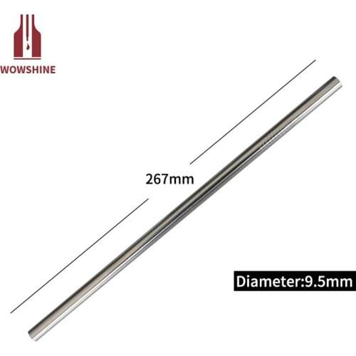 WOWSHINE New 9.5mm Diameter Stainless Steel 304 50PCS Drinking Straw Food Grade Smooth Ends lenth 267mm