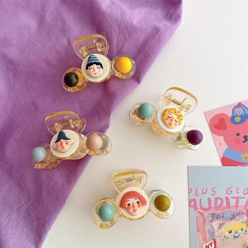 2021 New Japan Anime Hair Claws Cartoon Head Acrylic Makeup Hair Styling Barrettes Kawaii Devile Clips Headwear Hair Accessories