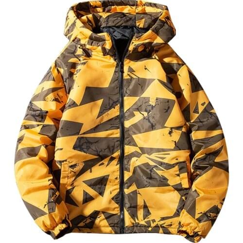 Winter Patchwork Camouflage Warm Cotton Hooded Military Biker Pilot Tactical Jacket Parka Anorak Bomber Jacket Mens Fit Casual