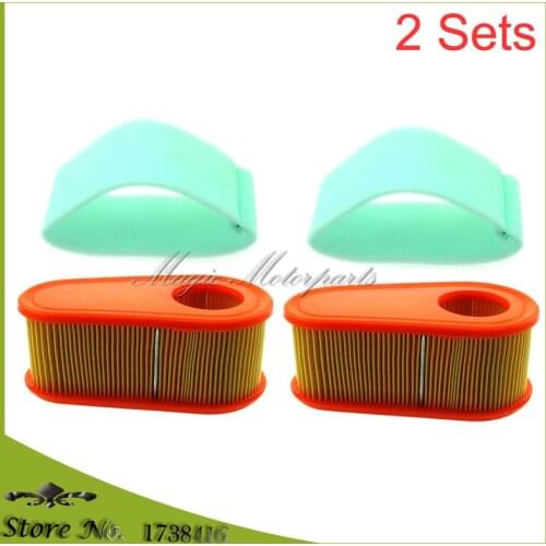 2 Air Filters & 2 Pre-Filters For Briggs & Stratton 795066, 796254