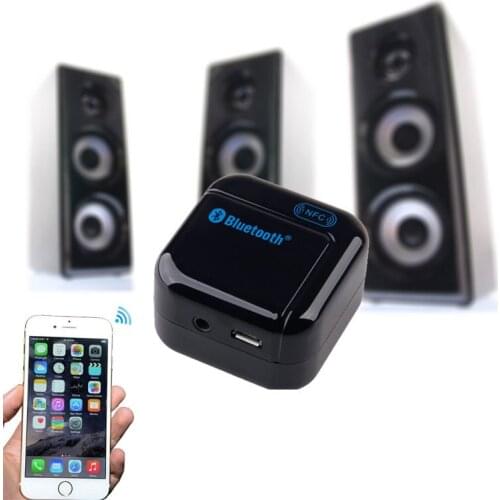 20pcs 5V DC 3.5mm NFC Bluetooth Wireless Transmitter Audio Receiver Stereo Audio Music Receiver Adapter For Speaker