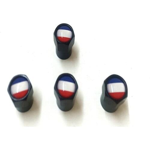 4pcs/lot Car France Flag Logo Tire Valve Cap Truck Motorcycle Bike Wheel Tire Valve Stem Cap For Cars Accessories