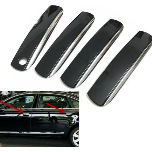 4F1839239A 4pcs/set ABS Car Outside Exterior Door Handle Cover Cap Fit For Audi A6 C6 2005 2006 2007 2008 2009 2010 2011 LHD