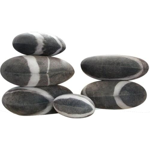 6pcs simulation stone plush pillow cobblestone pillow seat fabric lazy sofa cushion exhibition scene props simple decoration
