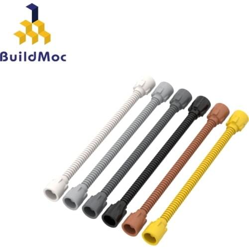 BuildMOC 73590c03a connect flexible shaft tubing For Building Blocks Parts DIY Construction Creative gift Toys