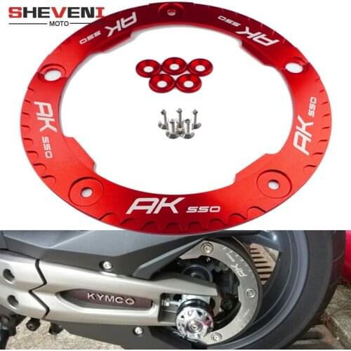 For KYMCO AK550 AK 550 2017 2018 2019 Motorcycle CNC Aluminum Red Transmission Belt Pulley Protective Cover With laser logo