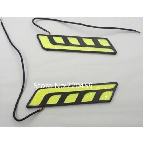 2pair COB double color Daytime Running Lights Car-styling light 12V LED Turn Signal Lights vehicle external lights DRL headlight