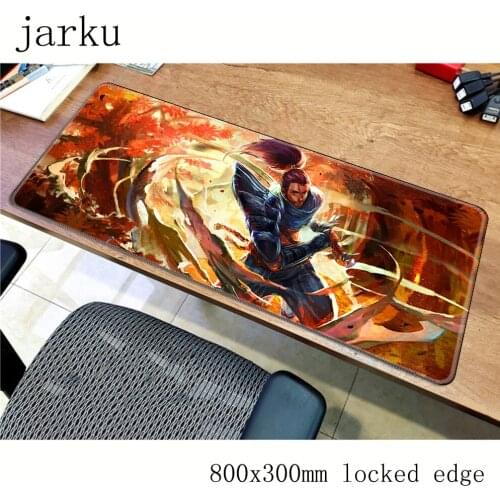 Gel yasuo mouse pad gamer accessories 800x300mm notbook mouse mat large gaming mousepad HD pattern pad mouse PC desk padmouse