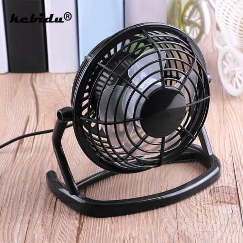 Hot Portable DC 5V Small Desk USB 4 Blades Cooler Cooling Fan USB Mini Fans Operation Super Mute Silent PC / Laptop / Notebook