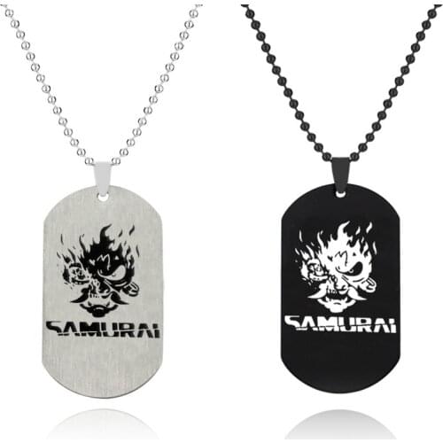 Punks 2077 Game Necklace Hot Games Sign Letter Slogan Grimace Necklace Jewelry Toys for Boys Girls Adult Children Birthday Gifts