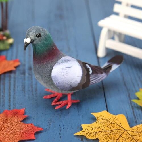Simulation Decorative Foam Pigeon Model Fake Artificial Imitation Bird Garden Ornament Wedding Decoration Pigeon Model