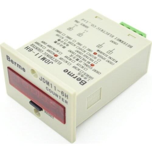 JDM11 -6H 0-999999 5 pin 6-36VDC PNP Sensor Signal Input Digital Electronic Counter Relay Accumulative Counter