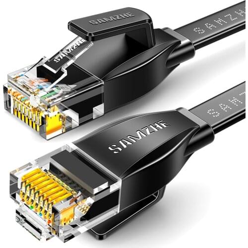 SAMZHE CAT6 Ethernet Cable RJ45 Lan Round Networking Patch Cord for Computer Router Laptop Network Cable