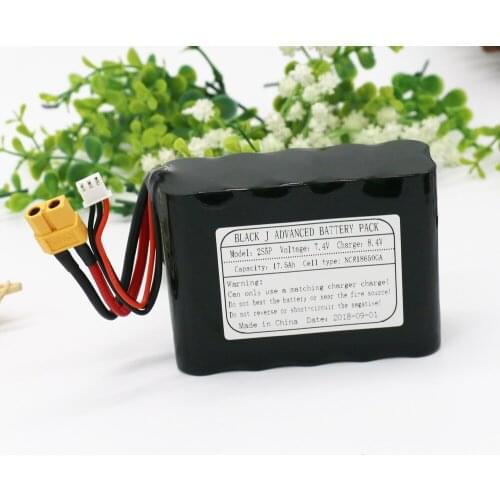 KLUOSI UAV Rechargeable Li-ion Battery 7.4V /8.4V 17.5Ah 2S5P Use Single Cell NCR18650GA Combination Suitable for Various Drone