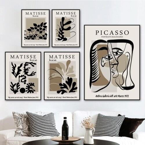 Matisse Abstract Cut Outs Curves Figure Nordic Vintage Poster Wall Art Print Canvas Painting Wall Pictures For Living Room Decor