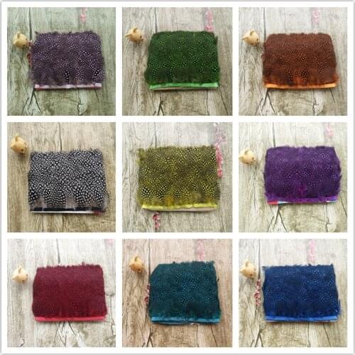 Multi Colors 1 Meter Chicken Pheasant Feather for Wedding Dress Skirt Party Clothing Decoration & DIY Craft Making (4-8cm)