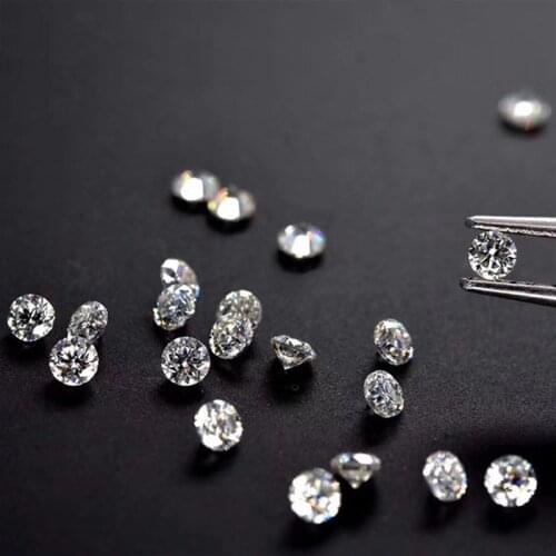 Wholesale Loose Moissanite 2-2.5mm D Color VVS1 Round Excellent Cut Pass Diamond Test Moissanite Beads Wedding Jewelry Making