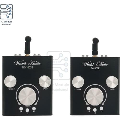 ZK-1002E 502E Bluetooth 5.0 Audio Power Amplifier Module Original TPA3116 Dual Channel High and Low Tone Stereo Amplifier Module