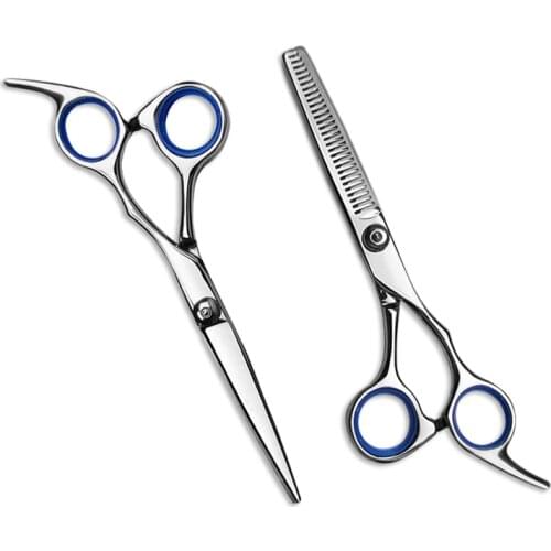 Stainless Steel Salon Hairdressing Shears Regular Flat Teeth Blades 6 Inch Cutting Thinning Styling Tool Hair Scissors