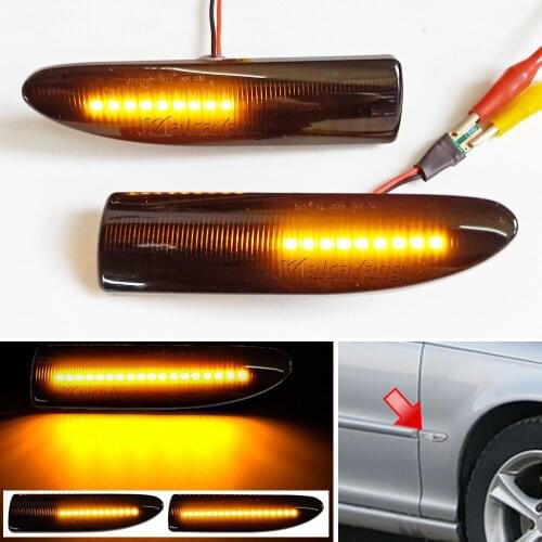 Sequential Flashing Side Marker Light Dynamic Blinker LED Turn Signal Lamp For Jaguar X-TYPE 2002 2003 2004 2005-2009