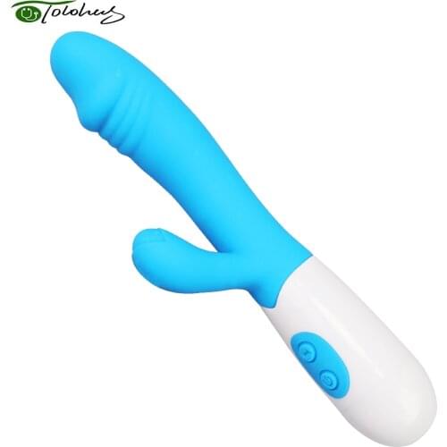 G Spot Vibrator for Women Dildo Rabbit Dual Vibration Silicone Waterproof Female Vagina Clitoris Massager Sex Toys For Women