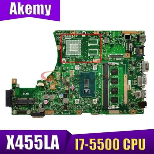 X455LA motherboard For ASUS X455LA I7-5500 CPU 4GB RAM GM Laptop motherboard K455L A455L F455L Notebook mainboard tested