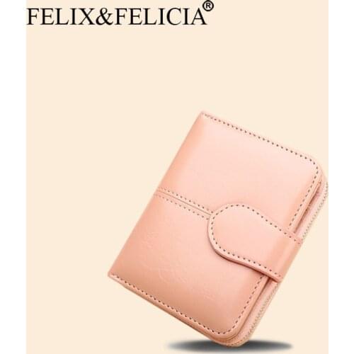 FELIX&FELICIA Factory Women Wallets Small Mini Coin Purse Hasp Card Holder Lady Wallet Zipper Female Leather Buckle