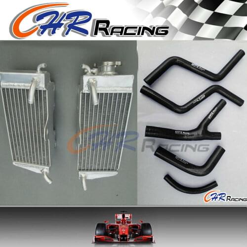 Aluminum Radiator & BLACK HOSE for Honda CR250 CR 250 R CR250R 85-87 1985 1986
