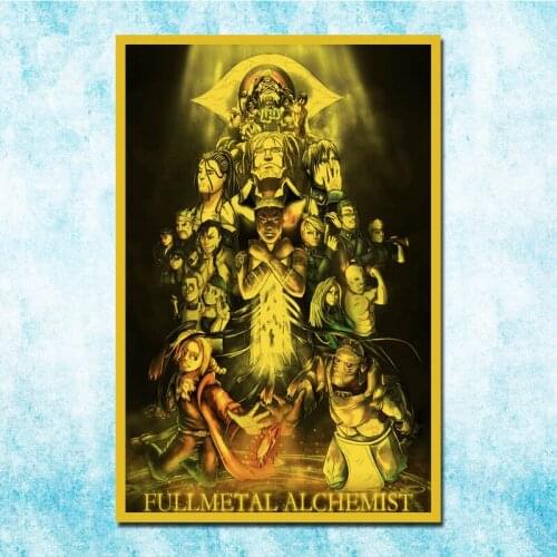 Anime Fullmetal Alchemist Edward Elric Roy Vintage Posters Art Silk Poster Canvas Retro Print For Home Room Decor Decoration-010