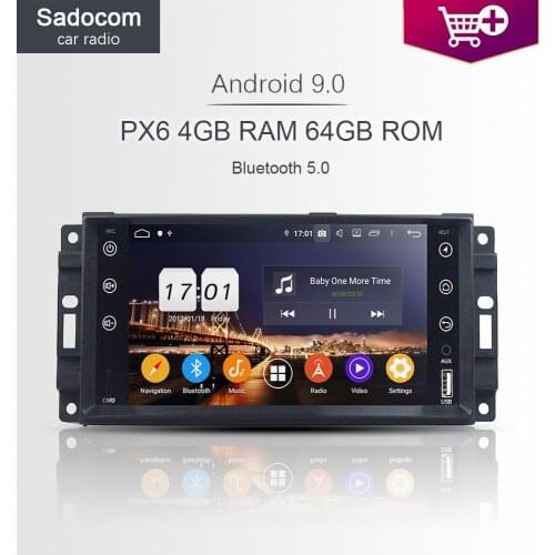 PX6 DSP 2 din Android 10.0 4GB RAM 64GB Car DVD Player GPS autoradio BT 5.0 For Jeep Sebring Cherokee Compass Wrangler Commander