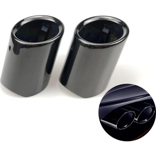 Car Styling Auto Exhaust Pipes Twin Tail Rear Pipe Car Exhaust System Cover Case For BMW 730i 730Li E65 E66 E67