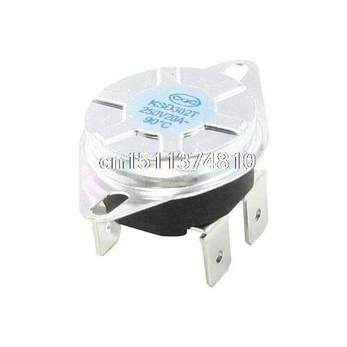 250V AC 20A 90C Celsius N/C Temperature Control Bimetal Thermostat KSD302T