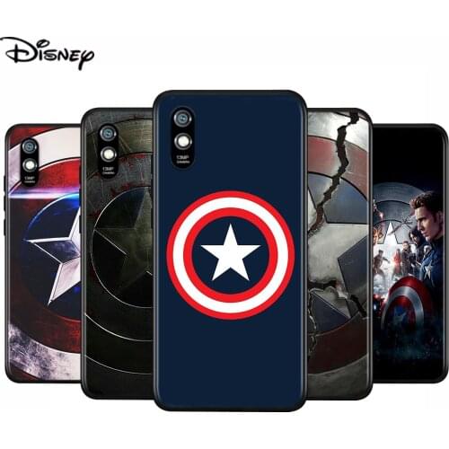 Silicone Cover Captain America Logo For Xiaomi Redmi 9 9T 9C 8 7 6 Pro 9AT 9A 8A 7A 6A S2 5 5A 4X GO Phone Case