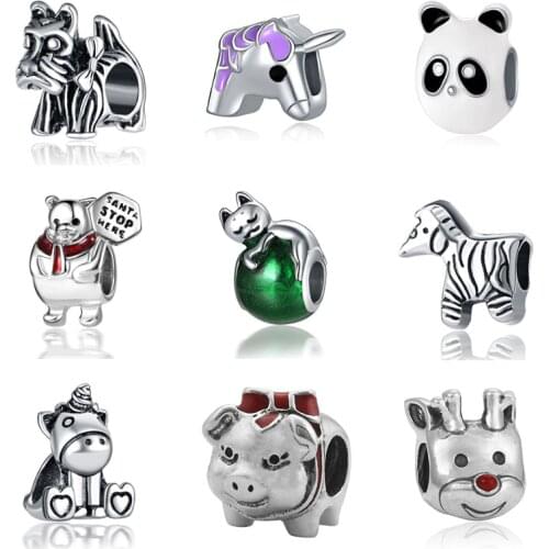 DIY unicorn beads jewelry bijoux bracciale bisuteria french bead silver perfumes mujer originales bracelet charms