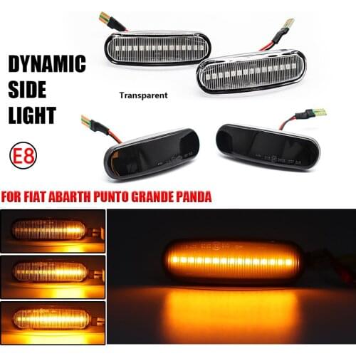 For Fiat Abarth Punto Grande Panda 199 Doblo Fiorino 3 Idea 350 Linea 323 110 Dynamic LED Side Marker Light Streamer Turn Lamps