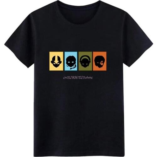 Avatar the Last Airbender Playing Cards Baseball t shirt personalized tee shirt Round Collar Basic Solid Loose shirt
