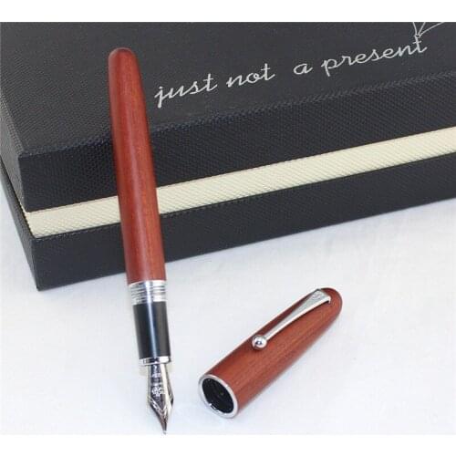 JINHAO 9035 wooden fountain Pen School Office supplies business stationery luxury brand ink pens gift for customer colleague
