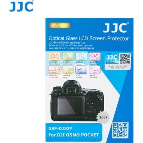 JJC GSP-DJIOP Glass LCD Screen Protector 95% high transmittance 9H Tempered Guard Film Camera Accessories for DJI OSMO POCKET