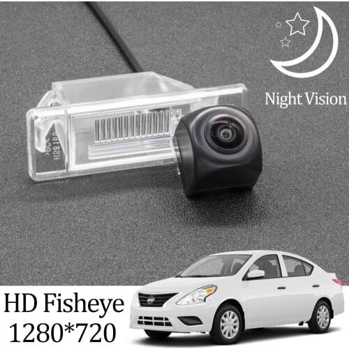 Owtosin HD 1280*720 Fisheye Rear View Camera For Nissan Almera/Latio/Sunny/Versa sedan N17 2012-2019 Car Parking Accessories