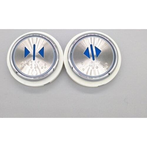 1 Pcs Lift Button/Ultra-Thin Button/Passenger Ladder/Cargo Ladder/round Blind Text Switch Button/Red Blue White Light