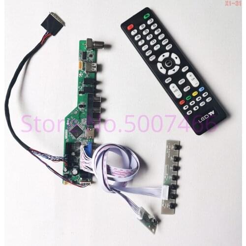 For LTN156AT17 laptop led lcd monitor T.V56 display controller driver card kit /VGA/AV/USB WLED 1366*768 LVDS 15.6" 40 pin
