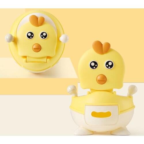 Cute chicken kids potty training, lovely plastic baby potty, plastic baby toilet