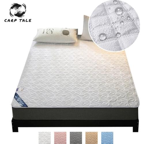 New Waterproof Cotton/Polyester Mattress Pad Cover Anti Mites Bed Sheet Waterproof Mattress Protector for Bed Mattress Topper