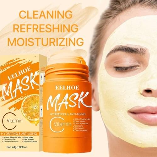 Cleansing VC Stick Vitamin C Stick Mask Purifying Clay Stick Face Mask Oil Control Anti-acne Remove Blackhead Fine Pores Mud