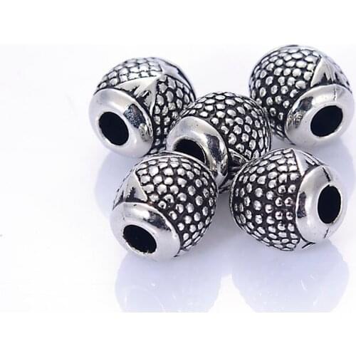 Wholesale 250Pcs Retro Vintage Antique Style Design Acrylic Large Hole Spacer Stripe Beads For Diy Jewelry Making