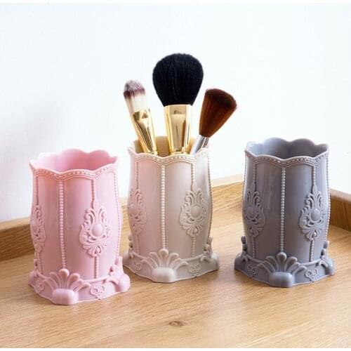 Makeup Organizers For Cosmetics Nail Polish Jewelry Plastic Storage Box Desk Desktop Organizer Brush Pencil Holder