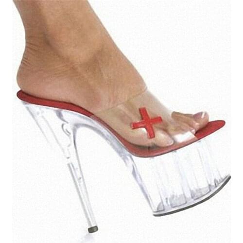 15 cm super high heels sandals/crystal High heels performance wedding party shoes