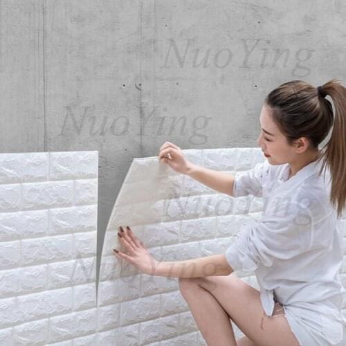 PE Form 3D Wall Stickers Living Room Brick Pattern Wall Paper Stickie Kids Bedroom Home Decor Self adhesive Wallpaper
