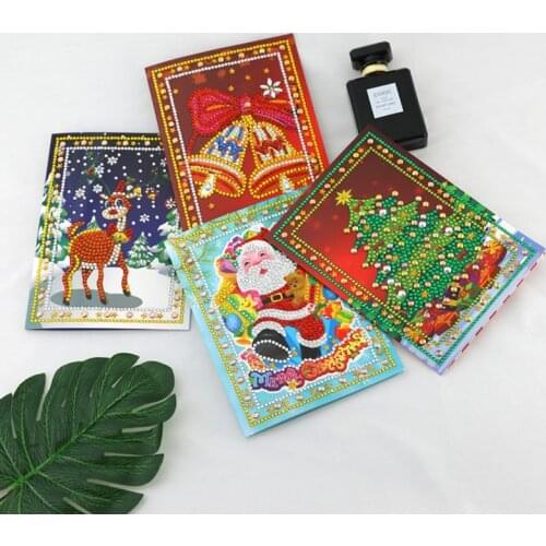 5D DIY Diamond Painting Greeting Card Special Shaped Diamond Embroidery Christmas Cards Postcards Birthday Xmas Gift