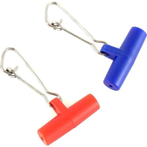 10Pcs Fishing Sinker Slip Clips Plastic Head Swivel With Snap Hook Slide Swivels